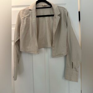 Open edit boxy linen top
